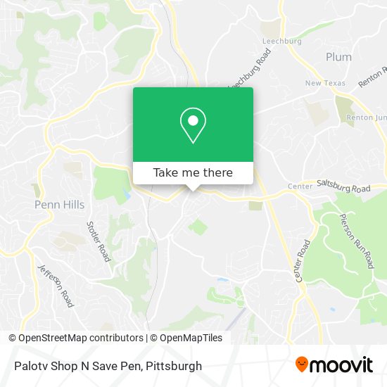 Mapa de Palotv Shop N Save Pen