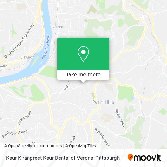 Mapa de Kaur Kiranpreet Kaur Dental of Verona