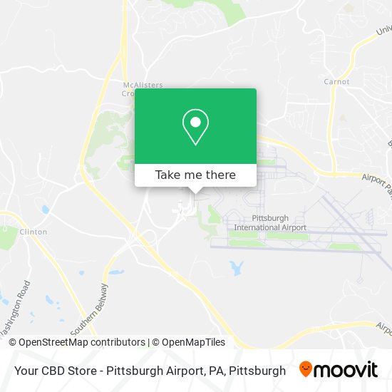 Mapa de Your CBD Store - Pittsburgh Airport, PA