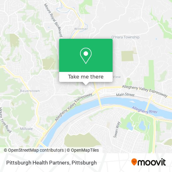 Mapa de Pittsburgh Health Partners