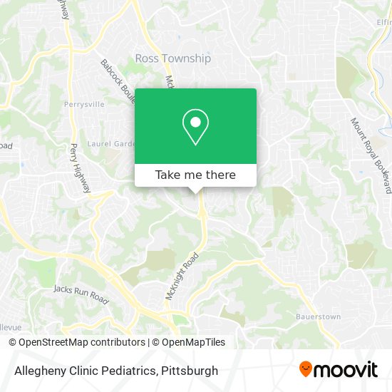 Allegheny Clinic Pediatrics map