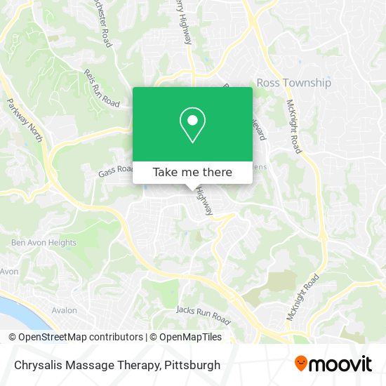 Chrysalis Massage Therapy map
