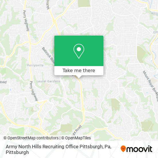 Army North Hills Recruiting Office Pittsburgh, Pa map