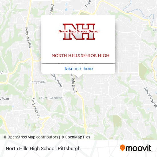 North Hills High School map