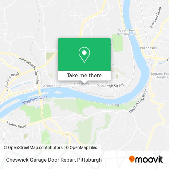 Mapa de Cheswick Garage Door Repair