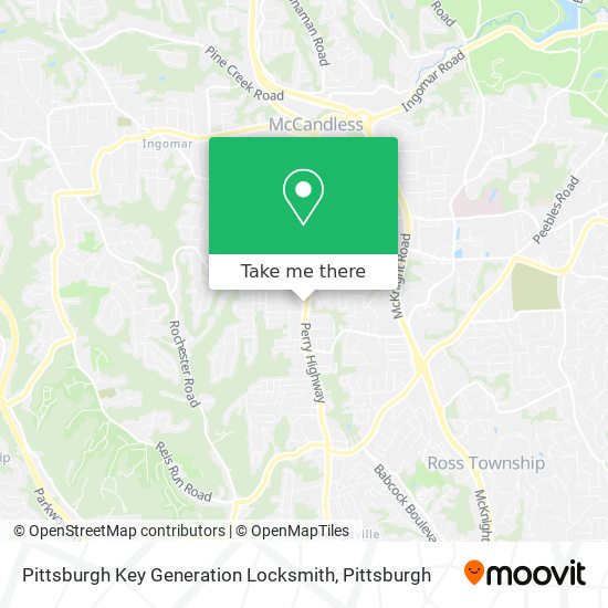 Pittsburgh Key Generation Locksmith map