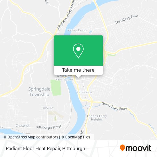 Radiant Floor Heat Repair map