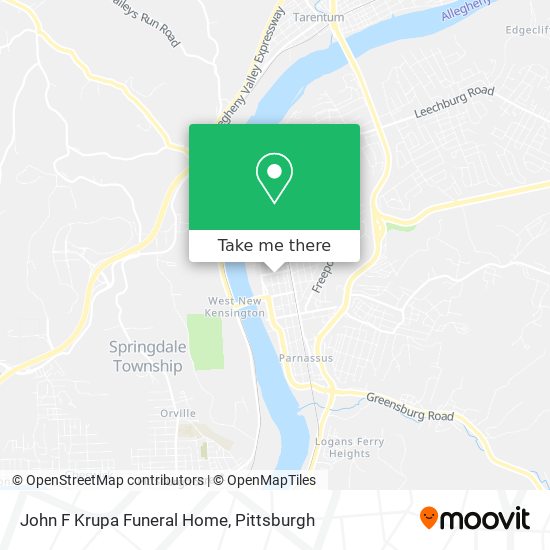 John F Krupa Funeral Home map