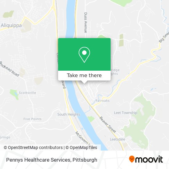 Pennys Healthcare Services map
