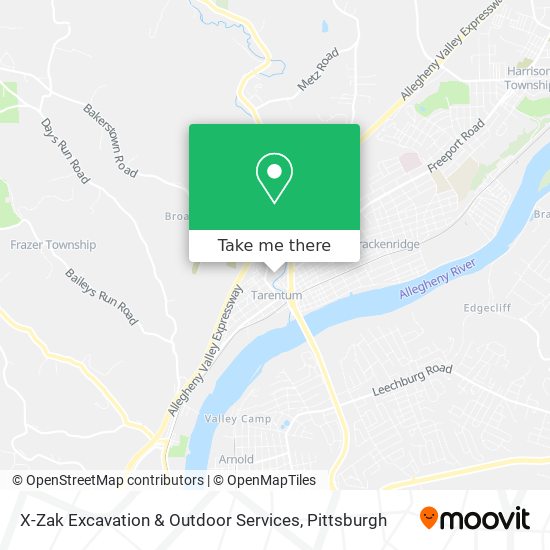 Mapa de X-Zak Excavation & Outdoor Services