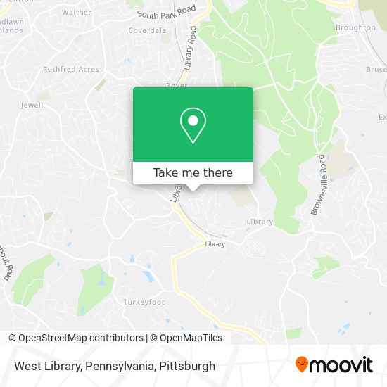 Mapa de West Library, Pennsylvania
