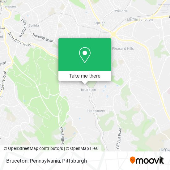 Mapa de Bruceton, Pennsylvania