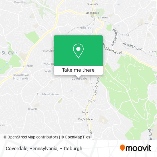 Mapa de Coverdale, Pennsylvania