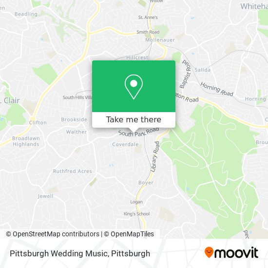 Pittsburgh Wedding Music map