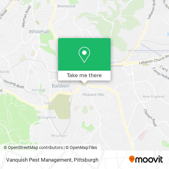 Vanquish Pest Management map