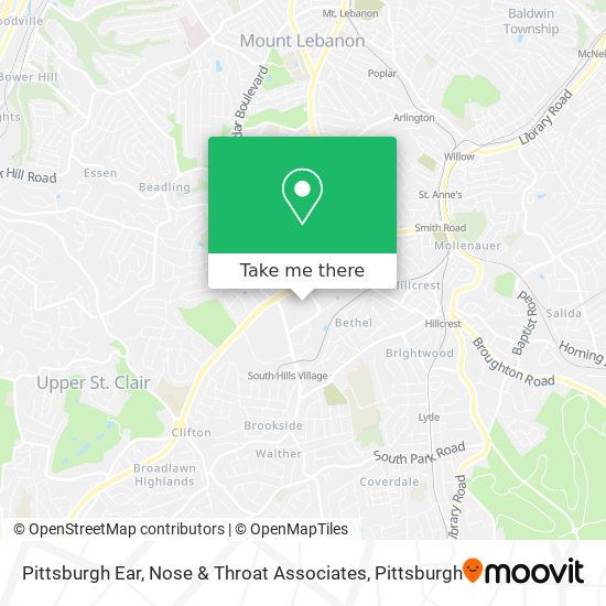 Pittsburgh Ear, Nose & Throat Associates map