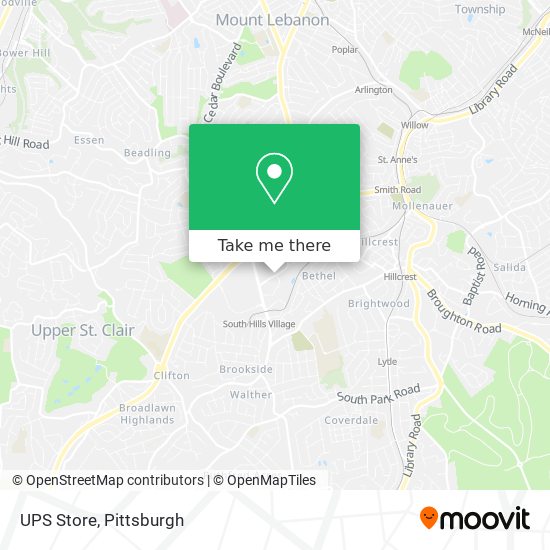 UPS Store map