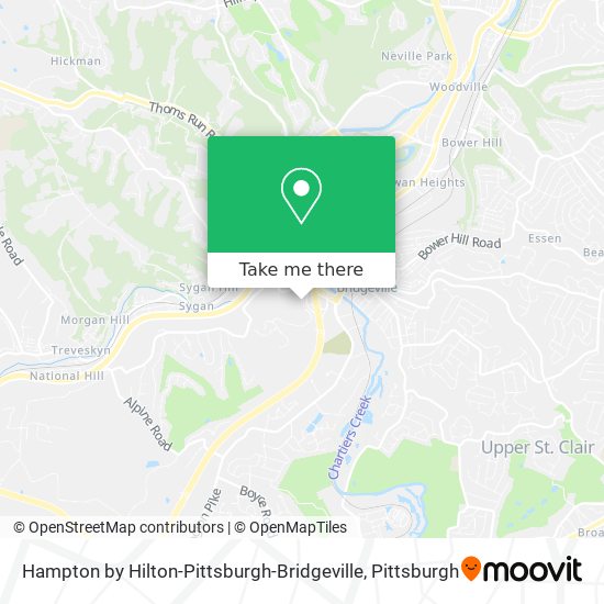 Hampton by Hilton-Pittsburgh-Bridgeville map