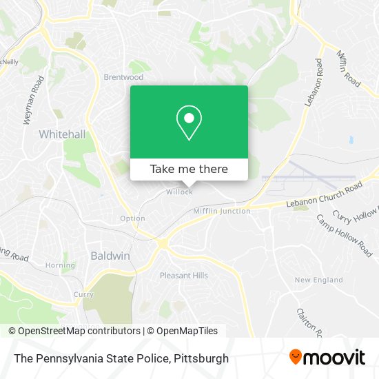 The Pennsylvania State Police map