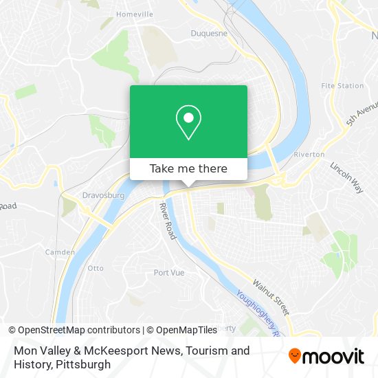 Mapa de Mon Valley & McKeesport News, Tourism and History