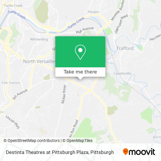 Mapa de Destinta Theatres at Pittsburgh Plaza