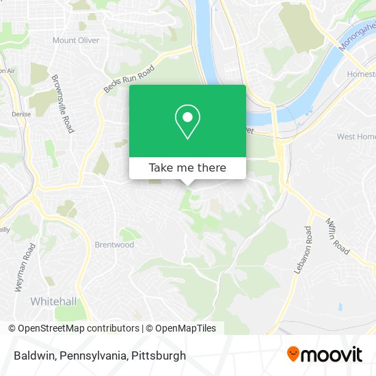 Mapa de Baldwin, Pennsylvania