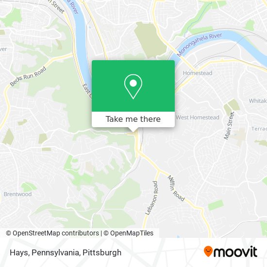 Mapa de Hays, Pennsylvania