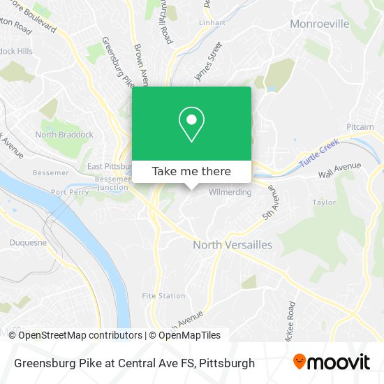 Mapa de Greensburg Pike at Central Ave FS