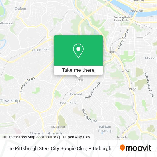 The Pittsburgh Steel City Boogie Club map