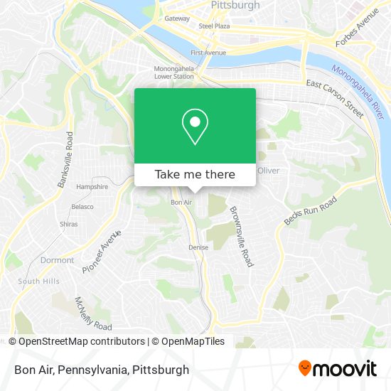 Mapa de Bon Air, Pennsylvania