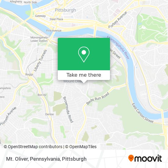 Mapa de Mt. Oliver, Pennsylvania
