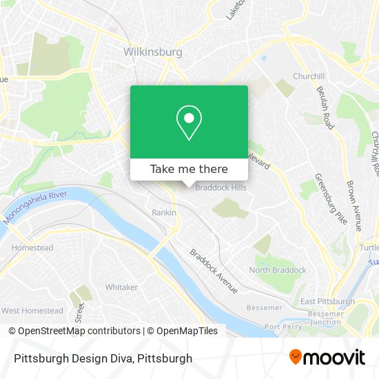 Pittsburgh Design Diva map