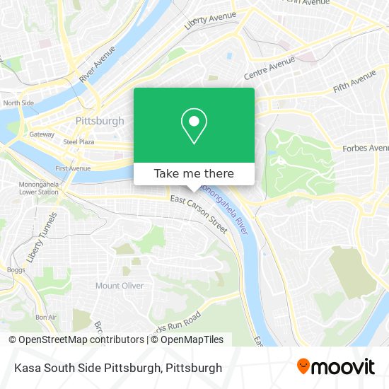 Kasa South Side Pittsburgh map