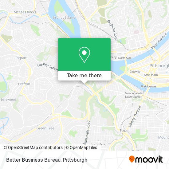 Better Business Bureau map