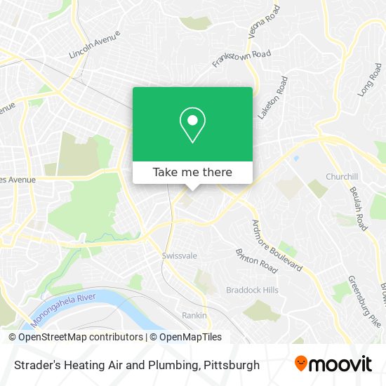 Strader's Heating Air and Plumbing map