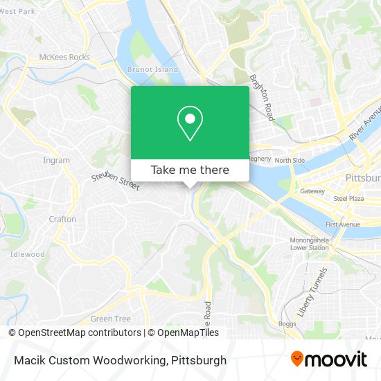 Macik Custom Woodworking map