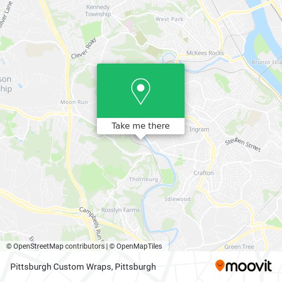 Mapa de Pittsburgh Custom Wraps
