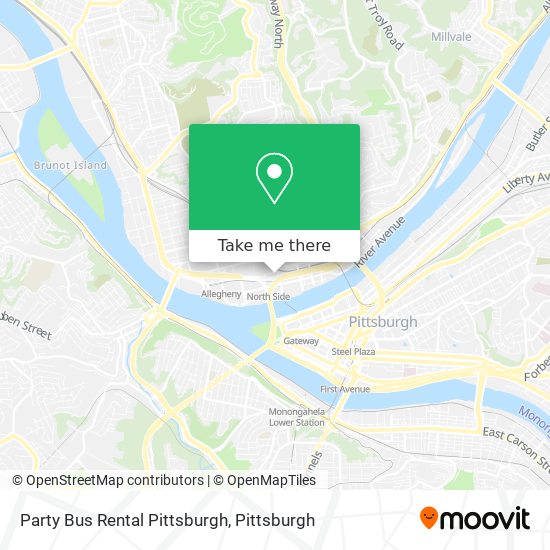 Mapa de Party Bus Rental Pittsburgh