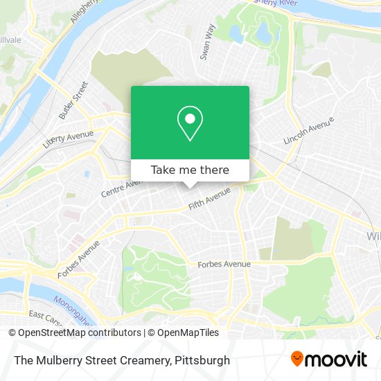 The Mulberry Street Creamery map