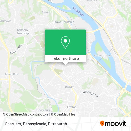 Mapa de Chartiers, Pennsylvania