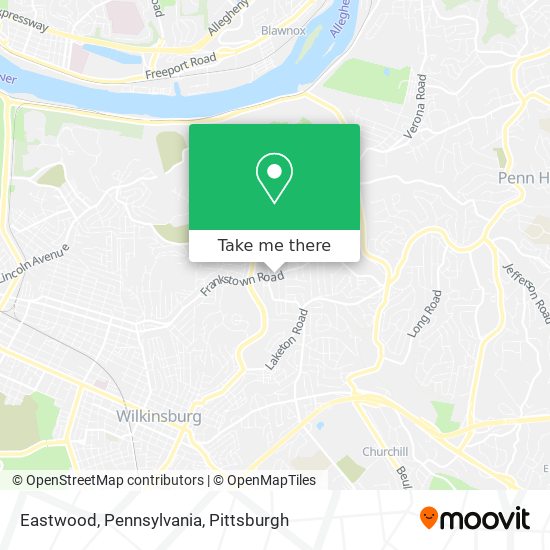 Mapa de Eastwood, Pennsylvania