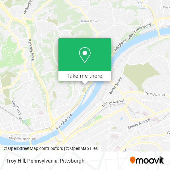 Mapa de Troy Hill, Pennsylvania