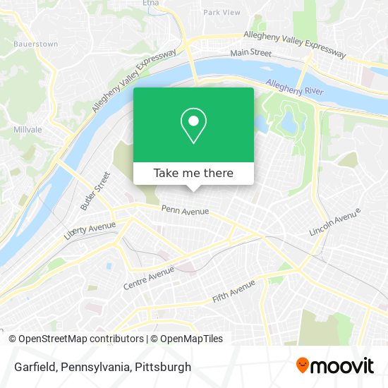 Mapa de Garfield, Pennsylvania