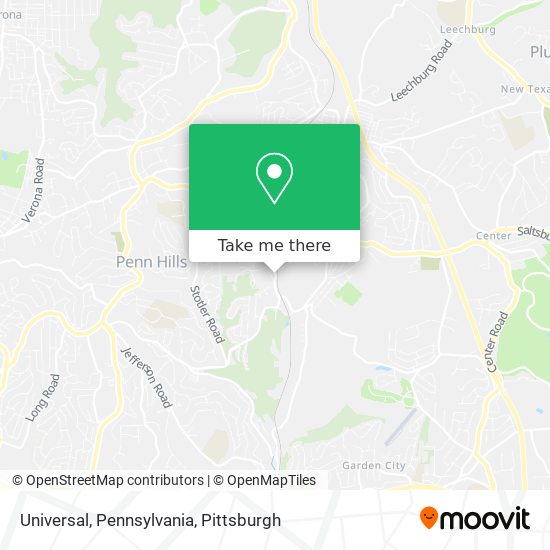Universal, Pennsylvania map