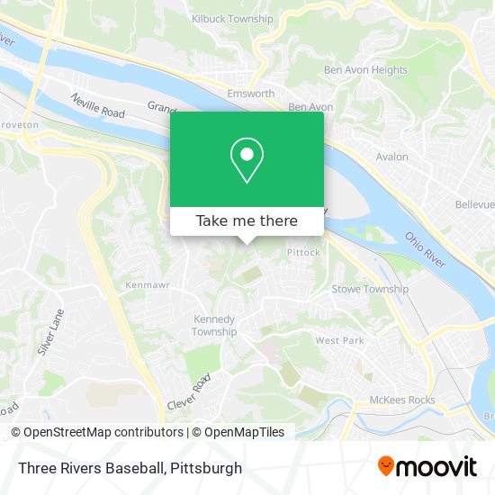 Three Rivers Baseball map