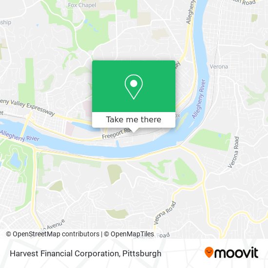 Harvest Financial Corporation map