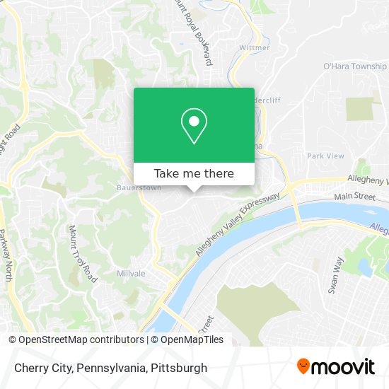 Mapa de Cherry City, Pennsylvania