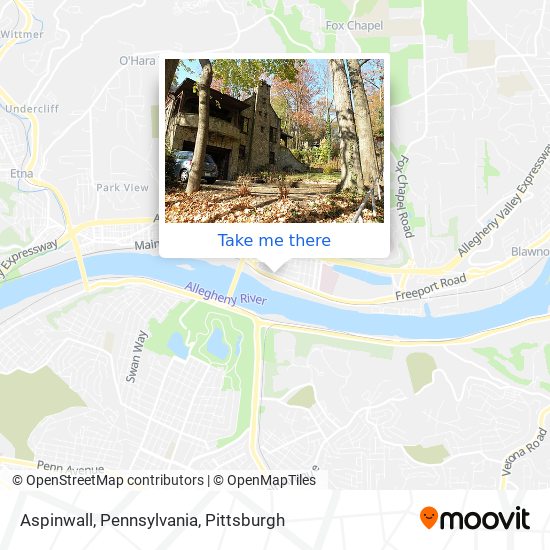 Mapa de Aspinwall, Pennsylvania