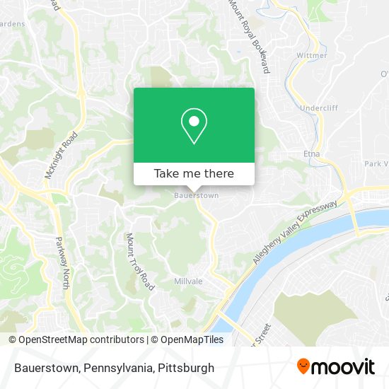 Mapa de Bauerstown, Pennsylvania