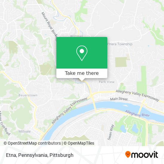 Mapa de Etna, Pennsylvania